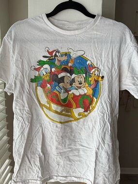 Disney Kids' White Holiday Character Tee - Mickey & Friends